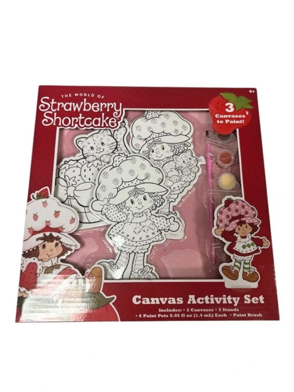 Strawberry Shortcake Canvas Activity Set - Red Pink White